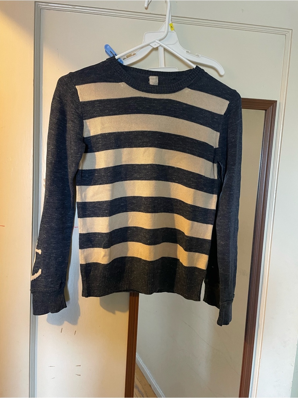 Striped Navy and Cream Lightweight Sweater(kids)